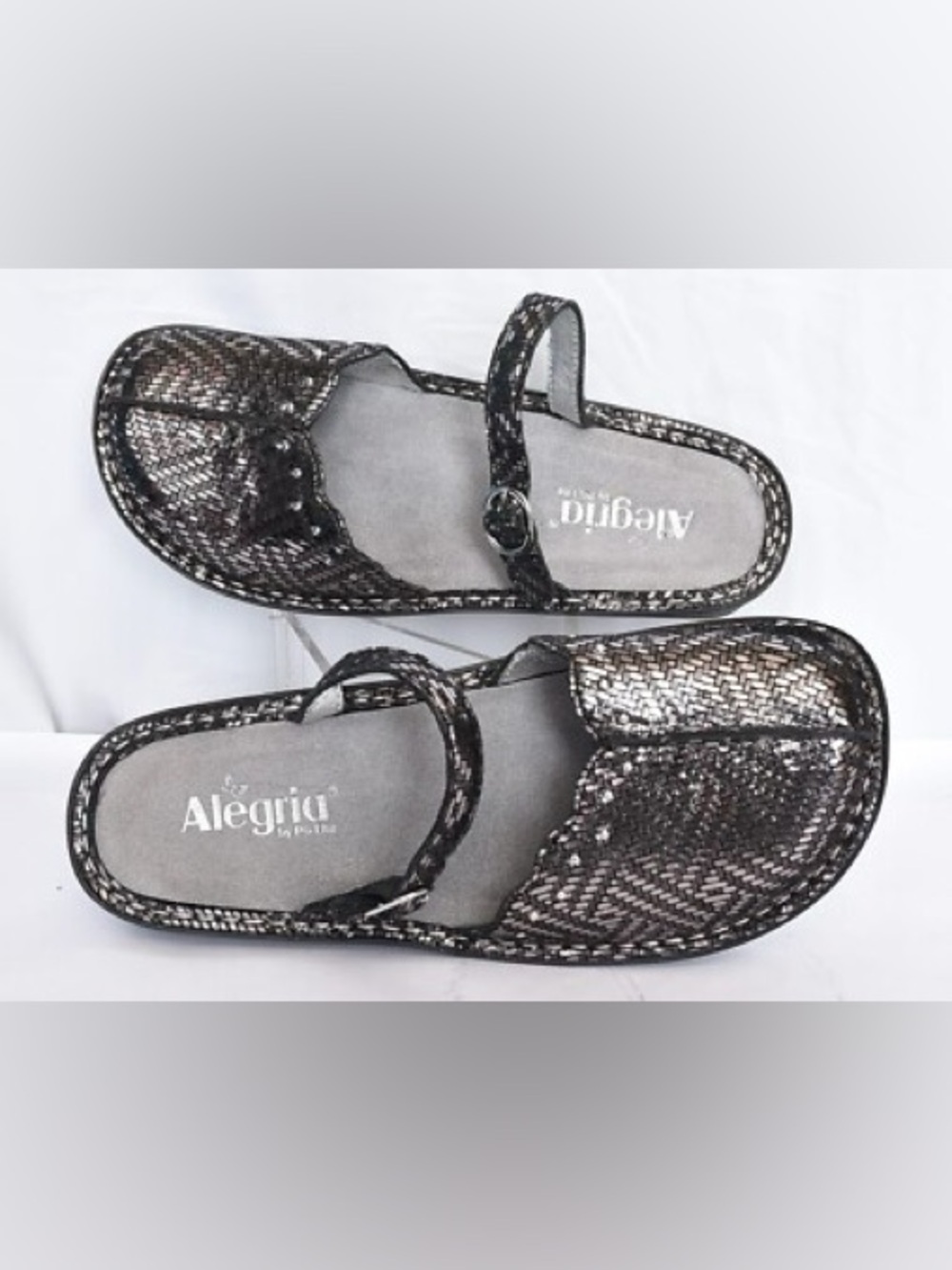 Alegria Women's Black Metallic Mary Jane Comfort Shoe